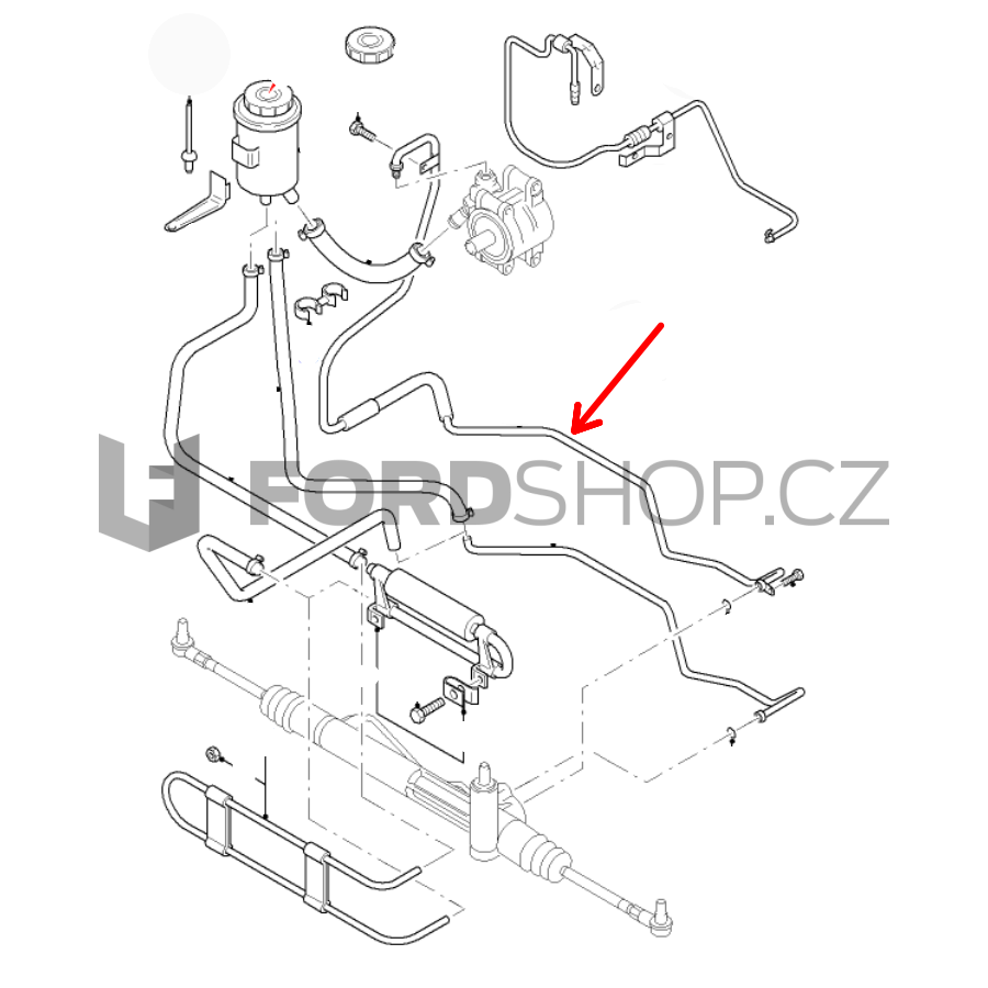 Hadice posilovače řízení Ford Transit