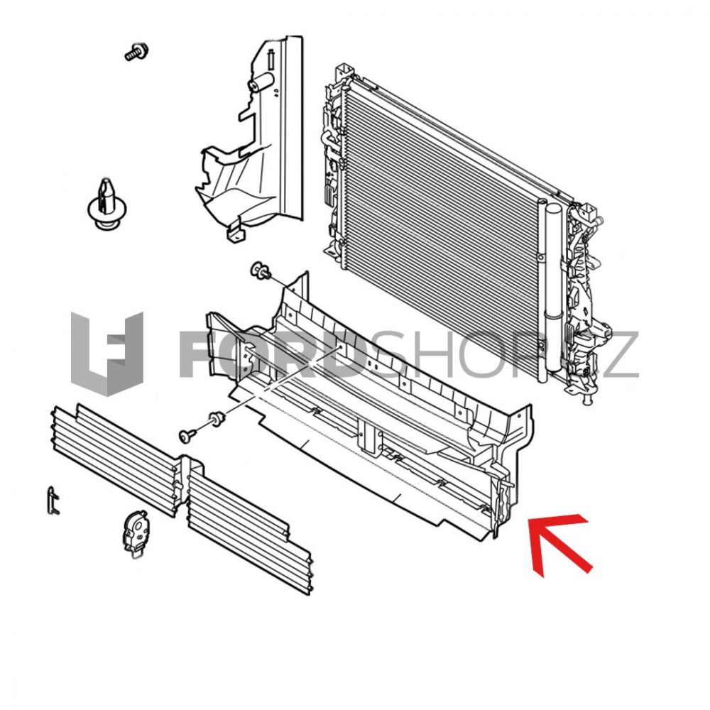 Konzola Adaptivní mřížky chladiče Ford Mondeo