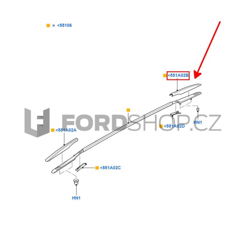 Krytka hagus - pravostranná zadní Ford