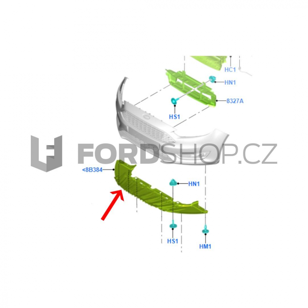 Přední deflektor štěrku Ford Focus