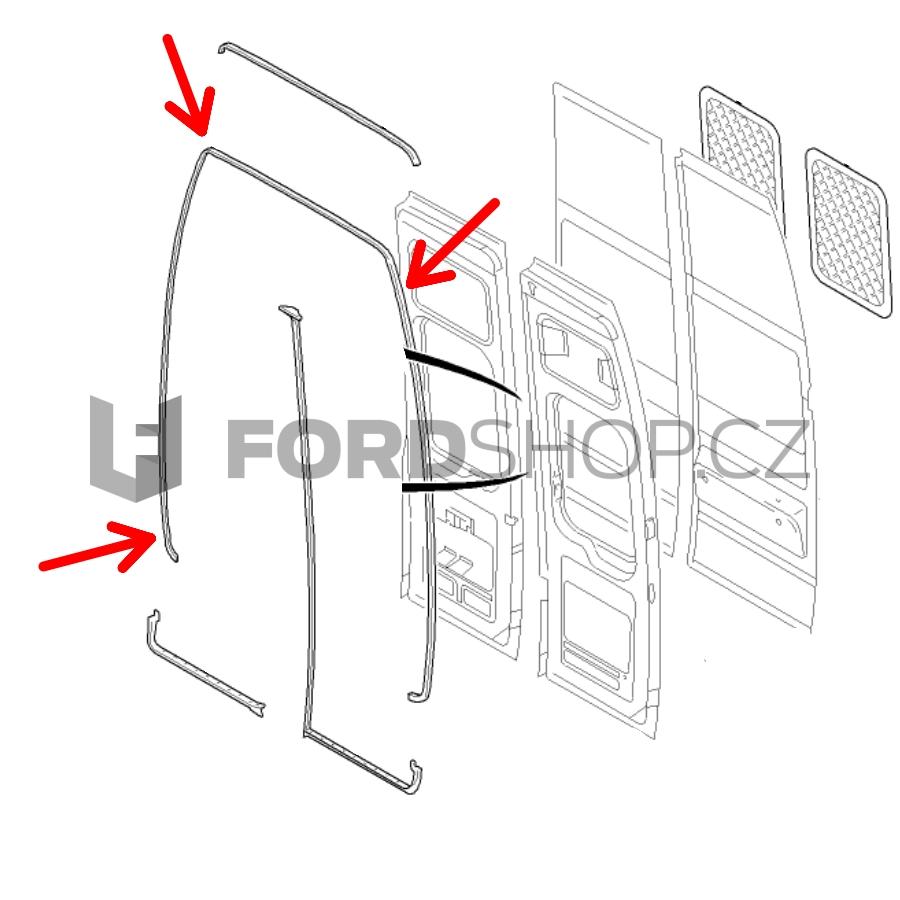 Těsnění nákladních dveří Ford Transit