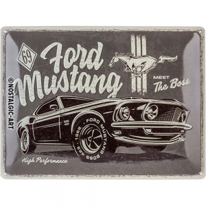 Plechový štítek Ford Mustang – The Boss