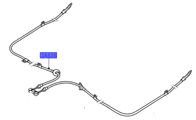 Kabel - parkovací brzda